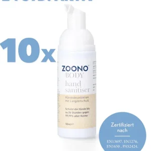 Zoono Germfree24 Handdesinfektion 10x 50 ml Schutz bis zu 24 Std. gegen 99,99 % aller Keime ( Zertifiziert nach PAS 2424 / EN13697 / EN1276 / EN1650 ) Meistverkauft
