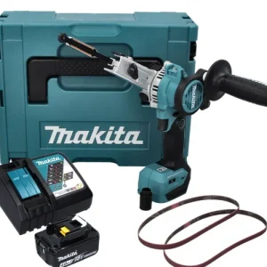 Zertifiziert Makita DBS 180 RM1J Akku Bandfeile 18 V 9 x 533 mm Brushless + 1x Akku 4,0 Ah + Ladegerät + Makpac