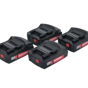 Zertifiziert Metabo Akku Set 4x Li-Power Akkupack 18 V 2,0 Ah CAS Li-Ion Akku ( 4x 625596000 ) mit Ladestandsanzeige