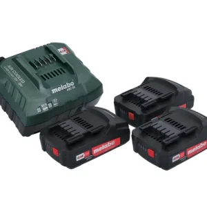 Zertifiziert Metabo Basic Set 3x Li-Power Akkupack 18 V 2,0 Ah CAS Li-Ion Akku ( 3x 625596000 ) + ASC 55 Ladegerät AIR COOLED 12 - 36 V ( 627044000 )