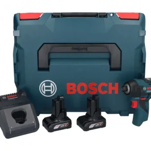 Zertifiziert Bosch GDR 12V-110 Professional Akku Drehschlagschrauber 12 V 110 Nm 1/4" Brushless + 2x Akku 6,0 Ah + Ladegerät + L-Boxx