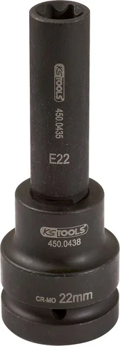 Zertifiziert KS TOOLS 1" Kraft-Stecknuss E-Torx, lang, E18 ( 450.0481 )