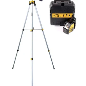 DeWalt DW 088 KTRI-XJ Kreuzlinien Laser mit Puls Modus Rot + DE 0881 Aluminium Stativ 1,7 m 1/4" Günstig
