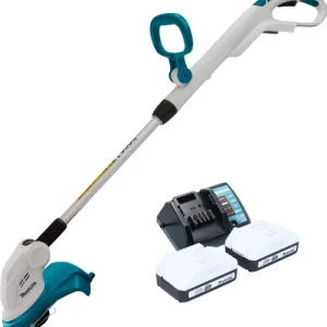 Markenprodukt Makita UR 180 DWY Akku Rasentrimmer 18 V 260 mm G-Serie + 2x Akku 1,5 Ah + Ladegerät