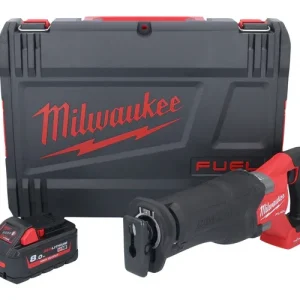 Must-Have Milwaukee M18 ONEFSZ-801X Akku Recipro Säbelsäge 18 V Brushless + 1x Akku 8,0 Ah + HD Box - ohne Ladegerät