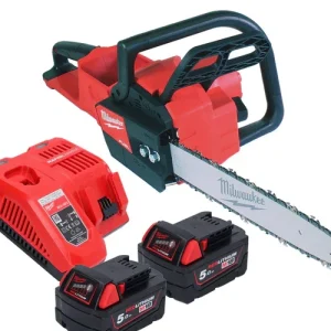 Versand Am Gleichen Tag Milwaukee M18 FCHS35-502 Akku Kettensäge 18 V 35 cm 12,4 m/s + 2x Akku 5,0 Ah + Ladegerät