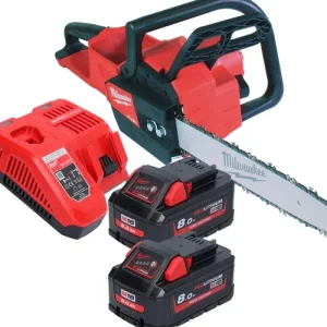 Milwaukee M18 FCHS35-802 Akku Kettensäge 18 V 35 cm 12,4 m/s + 2x Akku 8,0 Ah + Ladegerät Markenware