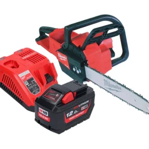 Nur Heute Milwaukee M18 FCHS35-121 Akku Kettensäge 18 V 35 cm 12,4 m/s ( 4933479899 )+ 1x Akku 12,0 Ah + Ladegerät