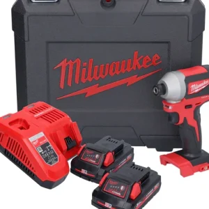 Neu Milwaukee M18 CBLID-302C Akku Schlagschrauber 18 V 180 Nm 1/4" Brushless + 2x Akku 3,0 Ah + Ladegerät + Koffer