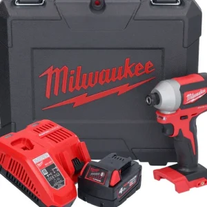 Milwaukee M18 CBLID-401C Akku Schlagschrauber 18 V 180 Nm 1/4" Brushless + 1x Akku 4,0 Ah + Ladegerät + Koffer Letzte Chance