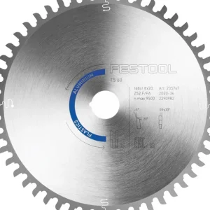 Expressversand Festool Kreissägeblatt Aluminium / Plastics HW F/FA 52 168 x 1,8 x 20 PW16 ( 205767 ) für TS 60 K, CSC-SYS 50