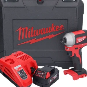 Milwaukee M18 CBLID-601C Akku Schlagschrauber 18 V 180 Nm 1/4" Brushless + 1x Akku 6,0 Ah + Ladegerät + Koffer Nur Heute
