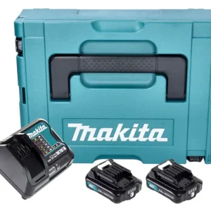 Top-Angebot Makita Power Source Kit ( 197658-5 ) 2x BL 1021 B Akku 12 V max. 2,0 Ah CXT + DC 10 SB Ladegerät + Makpac