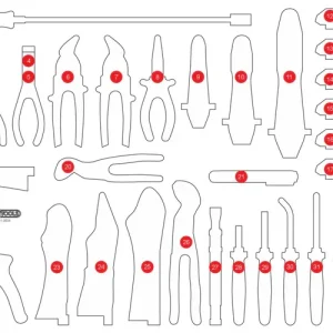 KS TOOLS Leere Schaumstoffeinlage zu 821.0034 ( 821.0034-97 ) Geprüft