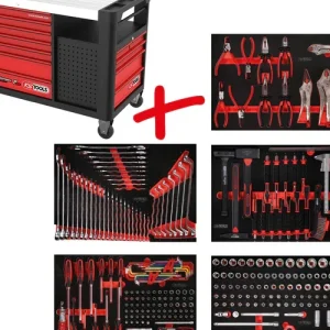 Preisreduziert KS TOOLS Performanceplus Werkstattwagen-Satz P35 mit 279 Werkzeugen für 5 Schubladen ( 835.5279 )