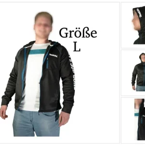 Neu Im Sortiment Makita Polar Tec Hoodie Jacke L mit Kapuze Arbeit und Freizeit ( 98P214-L ) 100 % Polyester
