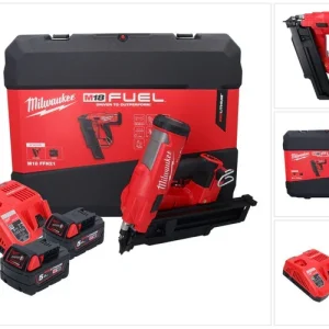 Zertifiziert Milwaukee M18 FFN21-502C Akku Nagler 18 V 50 - 90 mm Brushless + 2x Akku 5,0 Ah + Ladegerät + Koffer