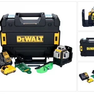 Must-Have Dewalt DCE 089 D1G Akku Multilinienlaser 12 V 3x 360° grün + 1x Akku 2,0 Ah + Ladegerät + TSTAK
