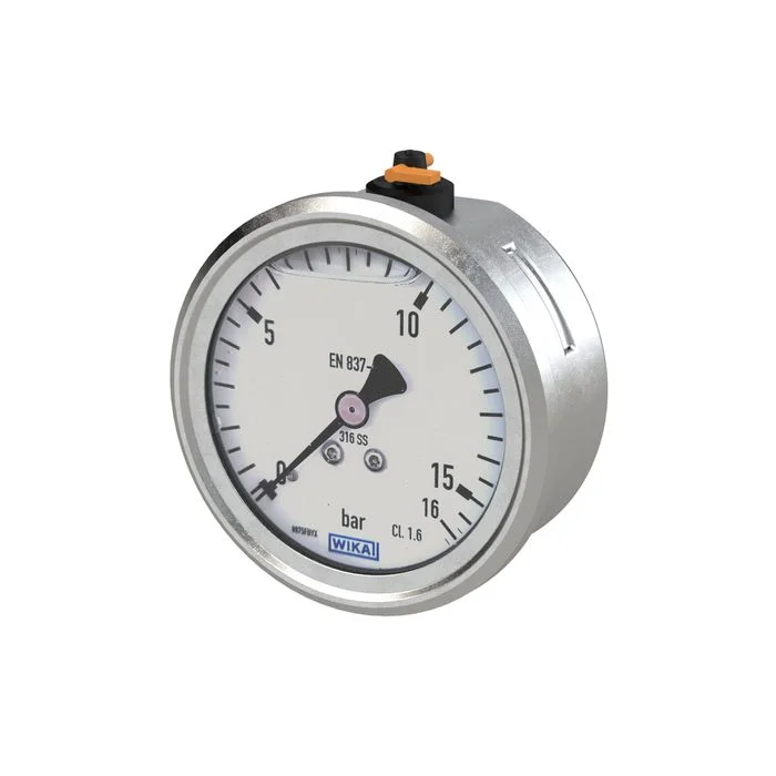 Zertifiziert RIEGLER Glyzerinmano., CrNi-Stahl, G 1/4 hinten zentr., 0 - 2,5 bar, Ø 63