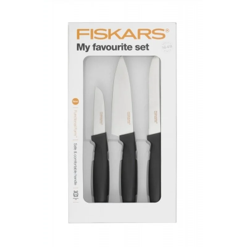 Super-Preis Fiskars Functional Form Set von 3 Messern für Gemüse und Obst 1014199