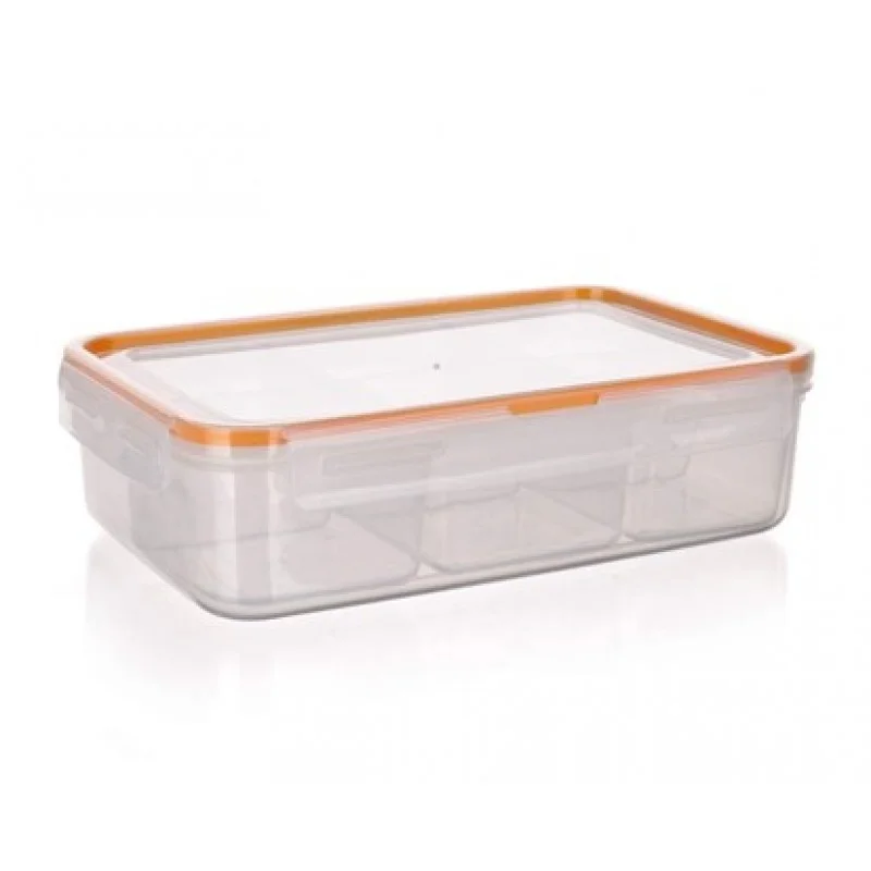 Zertifiziert BANQUET Vorratsdose SUPER CLICK 2,1L Innenverteilung Orange 55BO892BO