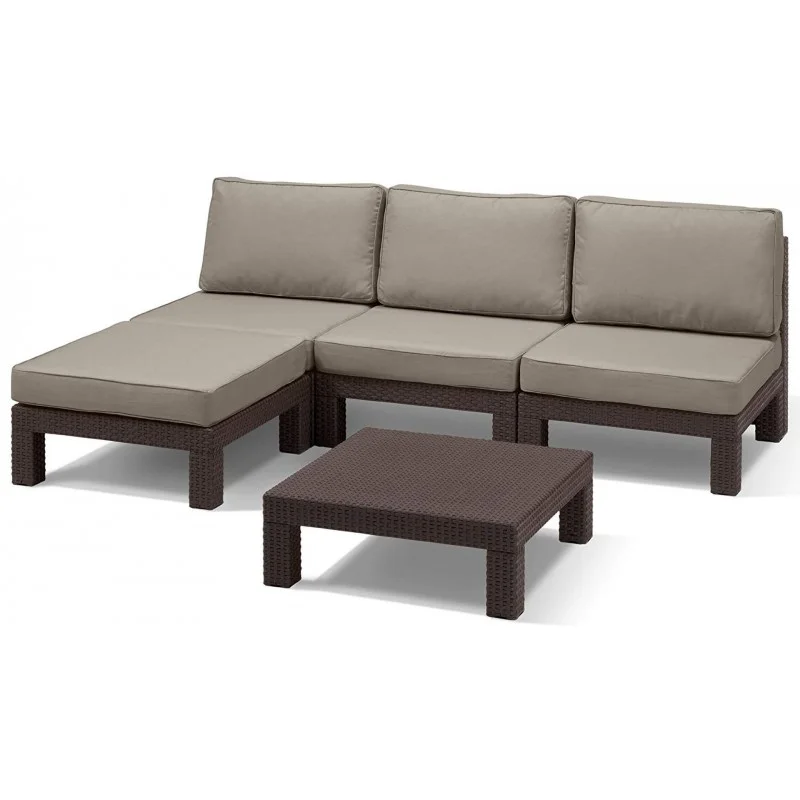 Zertifiziert ALLIBERT NEVADA LOW Loungeset, braun/grau 17193926