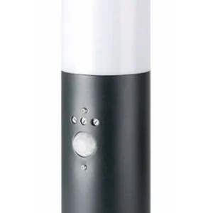 V-TAC Poller-Außenleuchte VT-838, IP44, E27, PIR-Sensor, Edelstahl, 450mm, VT-8965, grau Neue Ware