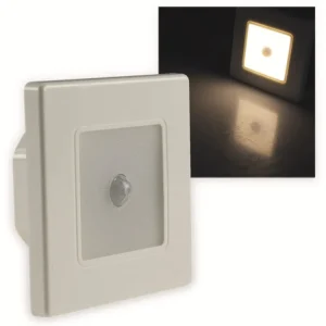 CHILITEC LED-Einbauleuchte EBL 86 PIR, 2,5 W, 3000 K, Rahmen cremeweiß Finale Aktion