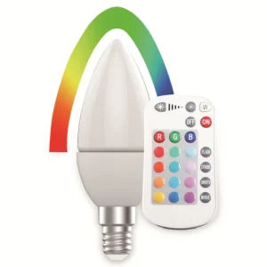 Bestseller BLULAXA LED-SMD-Lampe, C37, RGB, E14, EEK: F, 5,5 W, 470 lm, 2700 K