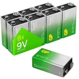 GP Super Alkaline-Batterie E-Block, 6LR61, MN1604, 9V, 8 Stück Gratis Versand