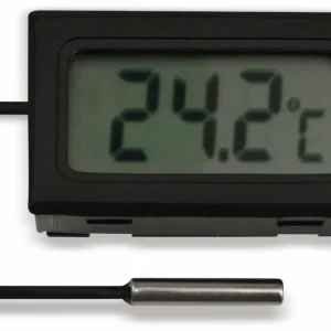 Zertifiziert Einbau-Digitalthermometer mit 7 m Fühlerleitung, -50...+70 °C