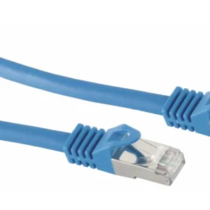 Zertifiziert S-IMPULS RJ45 Patchkabel S/FTP (PIMF), m. CAT.7 Rohkabel, 15 m, blau