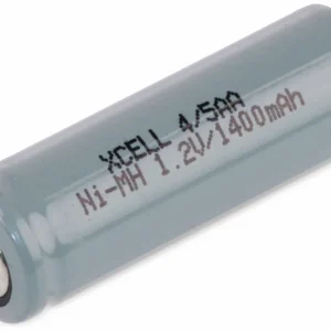Zertifiziert XCELL NiMH-Akku, Industriezelle, 4/5 AA, Flat-Top, 43x14,5mm, 1,2V/1400mAh