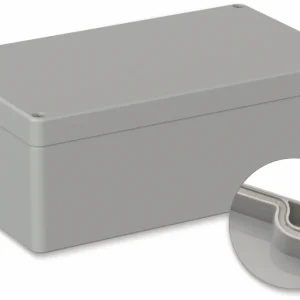 Zertifiziert POLLIN, ABS Gehäuse, 200 x 120 x 75 mm, IP66, Lichtgrau