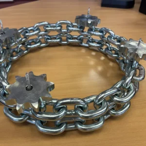 Adventskranz bestehend aus Rundstahlketten und Kettenradscheiben verzinkt Sichere Zahlung