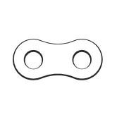 Zertifiziert Verbindungsbolzen p=20 Buchsenkette/bush chain DIN 8164 mit beidseitigem Splint