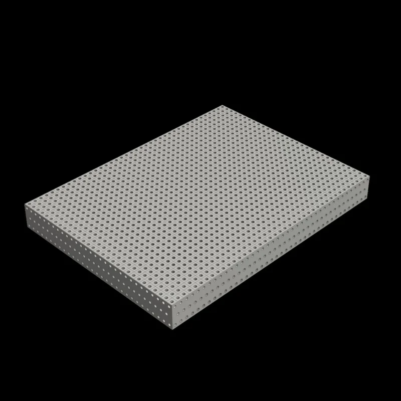 Zertifiziert 3D Schweißtischplatte D22 -Stahl S355J2 plasmanitriert- 2000x1500x200 – Lochraster 50x50