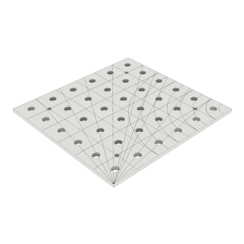 2D Lochplatte D28-15-1300 mm x 400mm – Lochraster 100x100 Letzte Chance