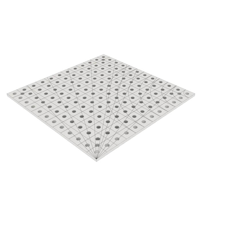 2D Lochplatte D16-12-2300 mm x 100mm – Lochraster 50x50 Mega-Angebot