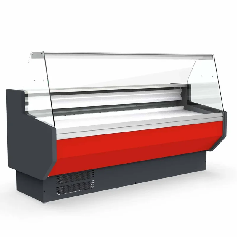 Rabatt Vaiotec TOPLINE refrigerated counter 150 - straight front glass "red"