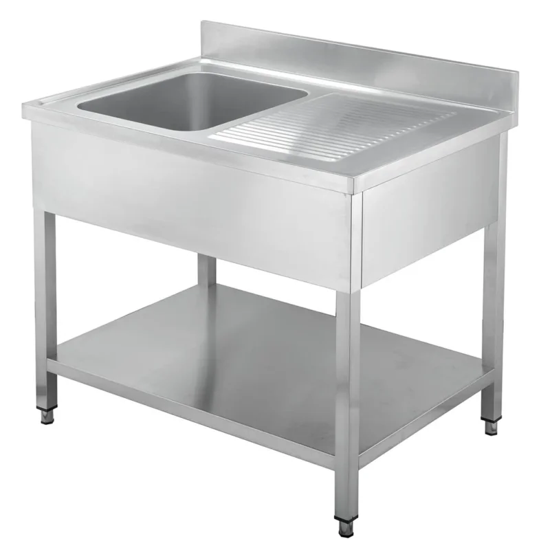 Zertifiziert Vaiotec TOPLINE sink 700 / 1 basin left + draining board W:1400