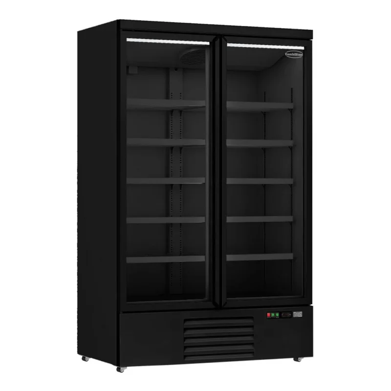 Zertifiziert COMBISTEEL REFRIGERATOR 2 GLASS DOORS BLACK JDE-1000R BL